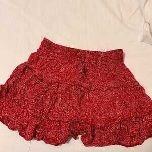 Princess Polly Red polka dotted mini Skirt